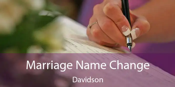 Marriage Name Change Davidson