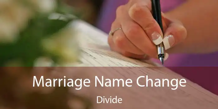 Marriage Name Change Divide