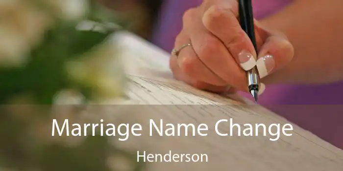 Marriage Name Change Henderson