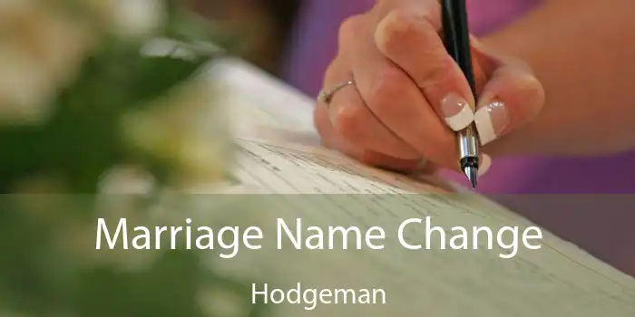Marriage Name Change Hodgeman