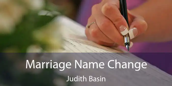 Marriage Name Change Judith Basin