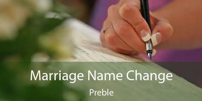 Marriage Name Change Preble