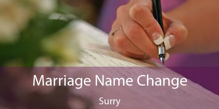 Marriage Name Change Surry