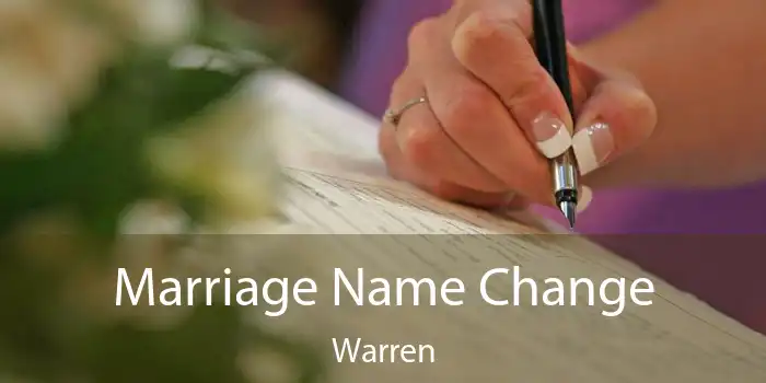 Marriage Name Change Warren