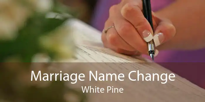 Marriage Name Change White Pine